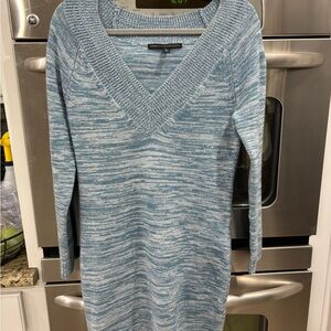 White House Black Market Blue Long Sleeve Dress